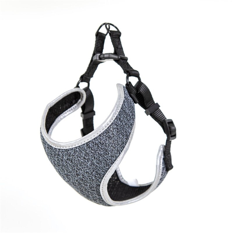 The Collarless Bundle: step-in vest harness, leash and tag
